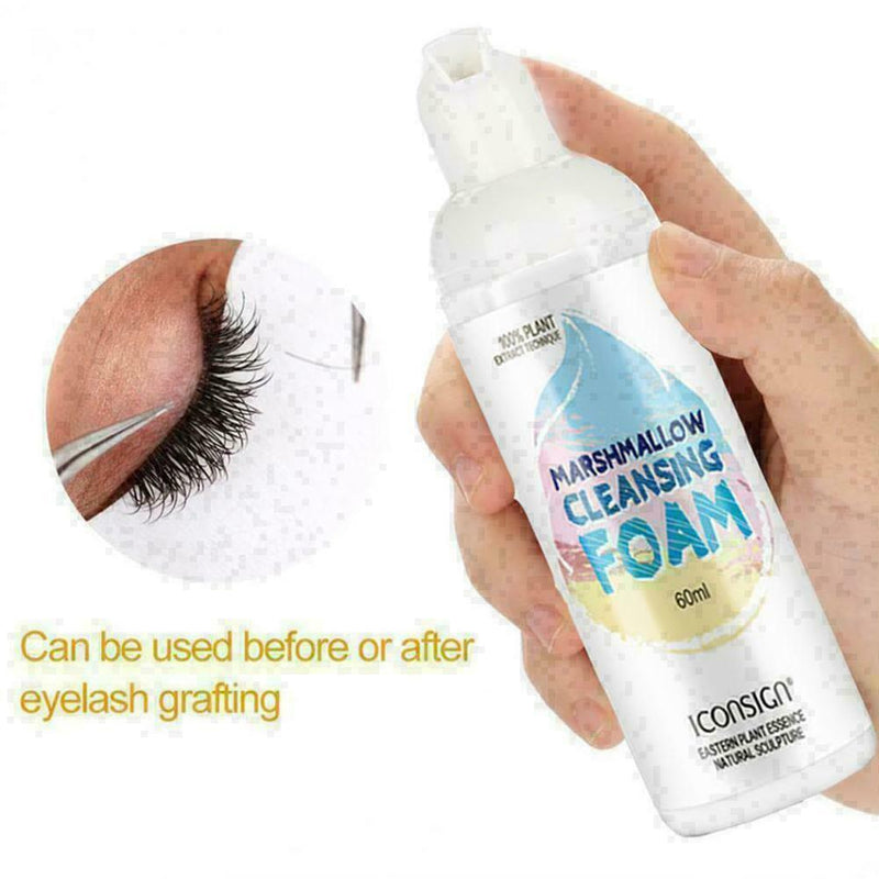 60ML False Eyelash Removal Remover Foam Cleaning Makeup Quick Hot Puff X0X6 N8G6