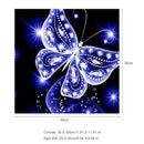 Butterfly Painting 5D Diamond Mosaic Embroidery DIY Cross Stitch Kit(Blue)
