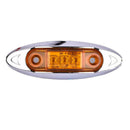 4pcs Waterproof Amber Yellow 3LED Side Marker Lights for Trailer Truck Boat 12V
