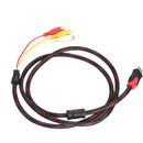 1.5M Audio Cable Black Male to Male HDMI To 3 RCA AV Video Audio Adapter Cable Z