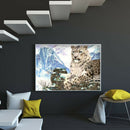 Diamond Painting Snow Leopard Full Round Rhinestone Picture DIY Set 40x30cm