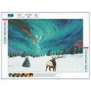 4 Pack Aurora Elk DIY 5D Diamond Painting Kit Full Drill Embroidery Cross Stitch