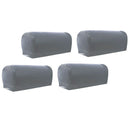 4pcs Stretchy Sofa Armrest Cover Armchair Slipcovers for Couch Arms Gray