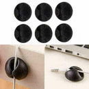 6PC Car Windshield USB Cable Sticky Clip Wire Cord Holder Desk Self-Adhesiv Q1O9