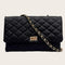 Fashion Women Shoulder Messenger Handbag Chain Leather Evening Bag (Black) A