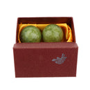 2pcs Jade Stone Chinese Hand Exercise Massage Balls Sore Muscle Release Set