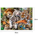 5D DIY Full Drill Diamond Painting Tiger Lion Cross Stitch Embroidery Kits Decor