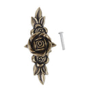 6 xRetro Bronze Rose Decor Kitchen Cabinet Drawer Handle Pull Knob Hardware
