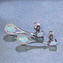 Fashion Water Drop Long Earrings Women Colorful Crystal Ear Dangle Jewelry A