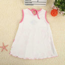 Baby Summer Dresses Girls O-Neck Sleeveless Cute Flowers Cotton Mini Dress
