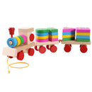 Wood Educational Shape Color Sorting Puzzles Preschool Stacking Block Toys