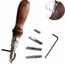 5 in1 craft Adjustable Edge Stitching Groover Crease Beveller Punch Sewing