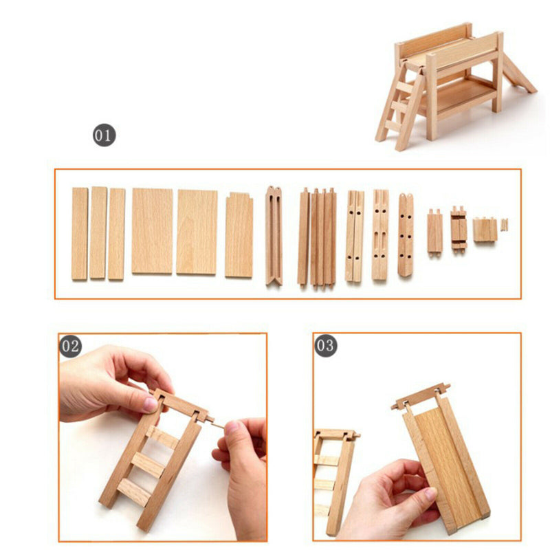 DIY Wooden Disassembly Bed Tool Assembly Kids Wooden Blocks Toys Children's