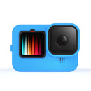 Silicone Camera Protective Case Lens Cap Set for GoPro Hero 9 Hero9 (Blue)