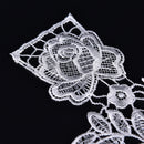 1X Embroidered Floral Lace Neckline Neck Collar Trim Clothes Sewing Patch li