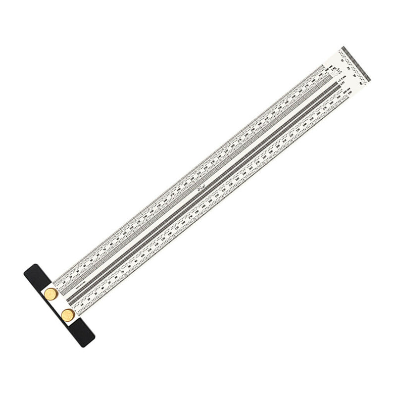 16'' Stainless Woodworking Scribe Marking Gauge Ruler Carpenter DIY Tools 400mm