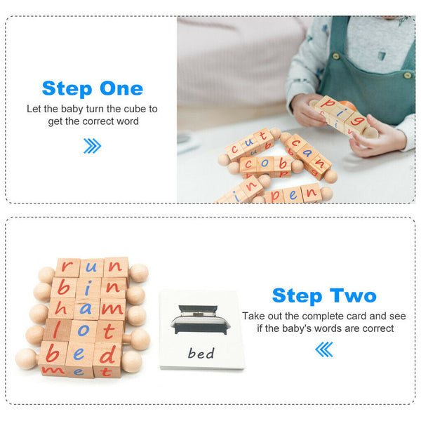 Montessori Learning English Cards Alphabet Spelling Words Kids Games Spelling