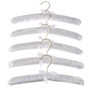 5x Clothes Hangers Satin Padded Luxury Soft Coat HangerFT