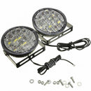 2X 12V 18LED Round Car Fog Lamp Driving DRL Daytime Running Bright White Ligh-BX