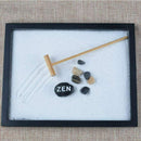 Japanese Karesansui Mini Zen Table Garden with Rattle Pebbles and Sand Deco P8M6