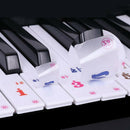 1Pc Transparent No Glue Stickers Removable Piano and Keyboard Stickers For 61 Bj