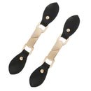 2 Set PU Leather Toggle Closure Buttons with Metal Buckles for Jacket Duffle