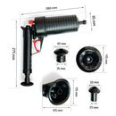 Toilet Dredge Plug Air Power Pump Bathroom Drain Cleaner Plunger (Black)