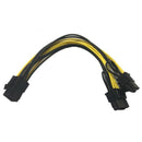 Module 6Pin to Dual PCI-E PCIe 8Pin + 8Pin (6+2Pin) Power Ribbon Cable Cord