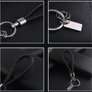 Fashion Men Leather Key Chain Ring Keyfob Car Keyring Keychain Creative Gift 3C