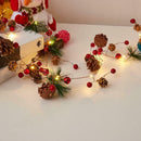 2m 20LED Lamp String Pinecone Shape Copper Battery Warm White Xmas Decor