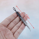 Facial extractor blackhead acne blemish remover tweezers bend curved needle-tool