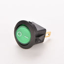 New ON/OFF LED 12V 16A DOT ROUND ROCKER SPST TOGGLE SWITCH CAR BOAT LIGHT GREEN