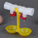 Double Outlet Drinking Hanging Chickens Cups Nipple Drinker Poultry Waterer Feed