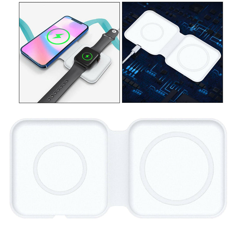 180 Degree Foldable Wireless Charger Magnetic Dual Charge for