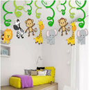 Animal Themed Party Decorations Spiral Pendant Cartoon Pendant Birthday Party