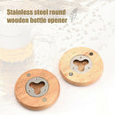 Manual Restaurant DIY Wooden Anti Slip Labor Saving Round Shape Bottle Opener