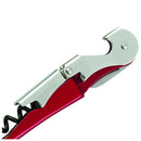 Soft Touch Double Hinged Corkscrew Wine Opener,red