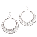 Moon Shaped Metal Wire Wreath Frame Form Hanger Pack of 2, 28cm(11inch)
