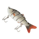 6Segment Hard Plastic Swim Bait Fishing Lures Crank Bait Wobbler Sinking