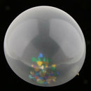 10x Clear Latex Balloons with Colorful Heart Confetti Party Decoration 12in