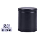 High Quality PU Leather Flannel Mute Dice Cup Of Game Supplies With 5 Dices