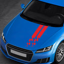 1 Pair Car Decorative Stickers Styling Decals Film for Racing Sports Hood Cover