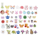 50pcs Mixed Animals Wooden Buttons Scrapbooking Crafts DIY Children Button Decor
