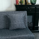 3 Seats Stretch Sofa Slip Cover Washable Soft Couch Slipcovers Dark Grey L