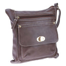 Fashion Women Shoulder Bag Satchel Crossbody Bags Sling Handbag (Dark Brown