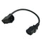 IEC320 C14 Male Right Angle To C13 Female 3 Prong