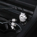 Dual USB Port Fast Charging Car Charger Safety Hammer Diamond Style (White) A