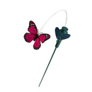 4PC Lifelike Solar Planter Dancing Butterfly Stakes Home Garden Decor