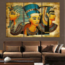 Modern Canvas Wall Art of King of Egypt for your Living Room-3 Panel Size L