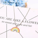 Fashion Colorful Rainbow Pendant Round Beads Chain Women Men Necklace Jewelr Gw